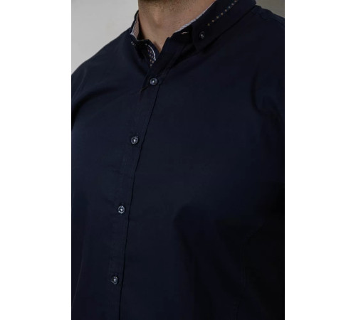 Рубашка мужская, цвет темно-синий, 214R9001-1