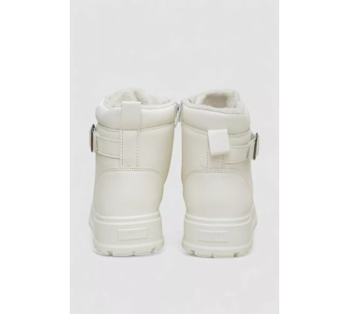 Ботинки зимние женские на меху, цвет белый, 248RMB16