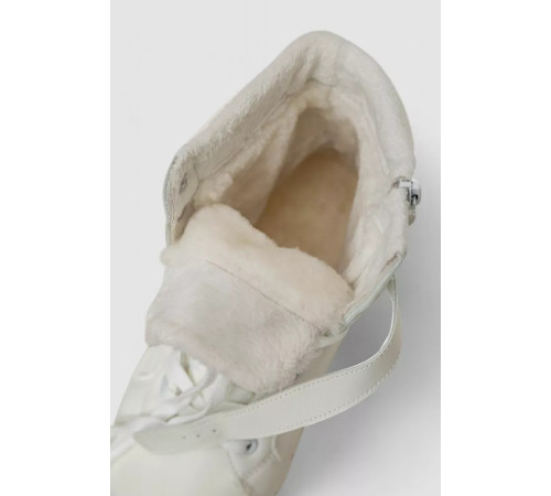 Ботинки зимние женские на меху, цвет белый, 248RMB16