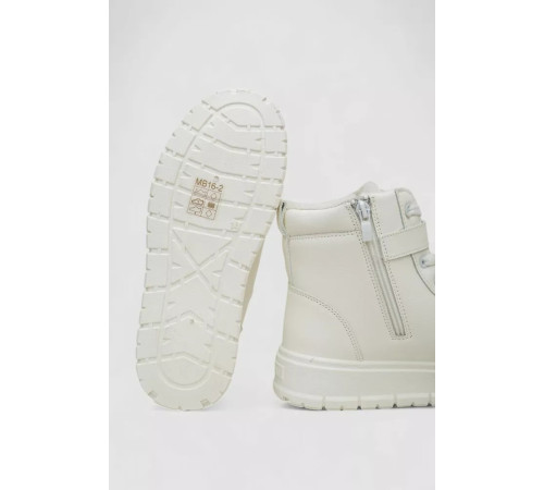 Ботинки зимние женские на меху, цвет белый, 248RMB16