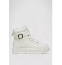 Черевики зимові жіночі на хутрі, колір білий, 248RMB16