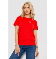 Футболка жіноча з принтом, колір червоний, 238R57800