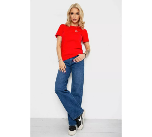Футболка жіноча з принтом, колір червоний, 238R57800