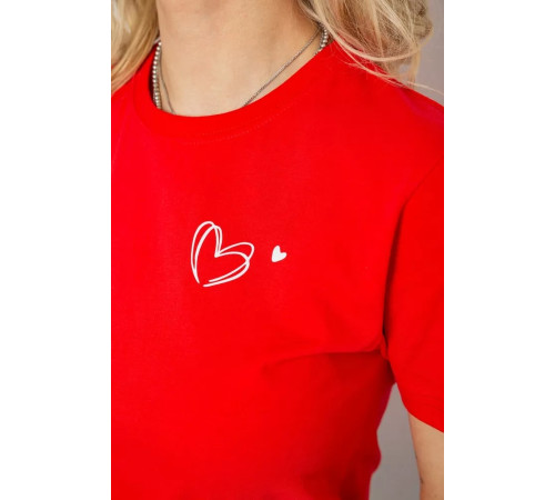 Футболка жіноча з принтом, колір червоний, 238R57800