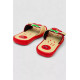 Шльопанці дитячі для дівчаток, колір червоно-бежевий, 243R6009b-17A