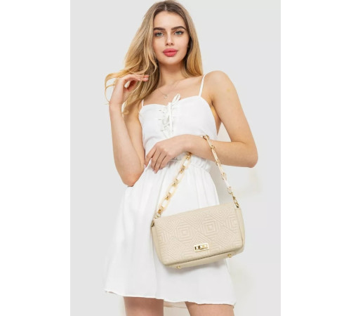 Сарафан однотонний, колір молочний, 129R1047-1