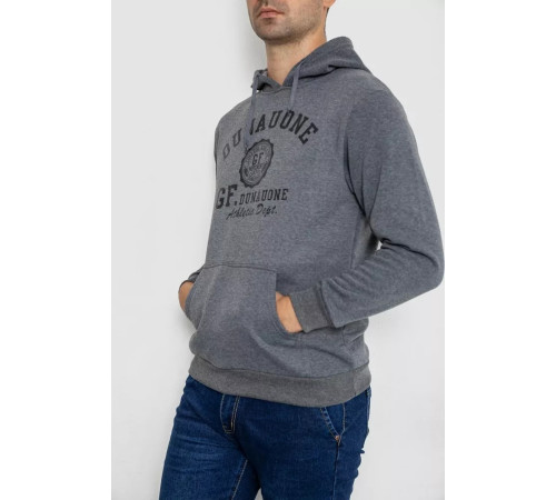 Худі чоловічий на флісі з капюшоном, колір сірий, 244R2197