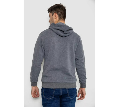 Худі чоловічий на флісі з капюшоном, колір сірий, 244R2197