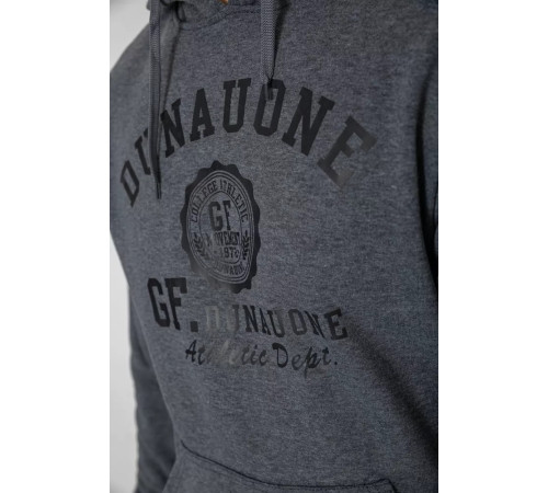 Худі чоловічий на флісі з капюшоном, колір сірий, 244R2197