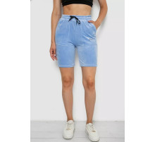 Шорты женские велюровые, цвет голубой, 238R58169-2.