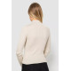 Водолазка женская в рубчик, цвет светло-бежевый, 214R91306.