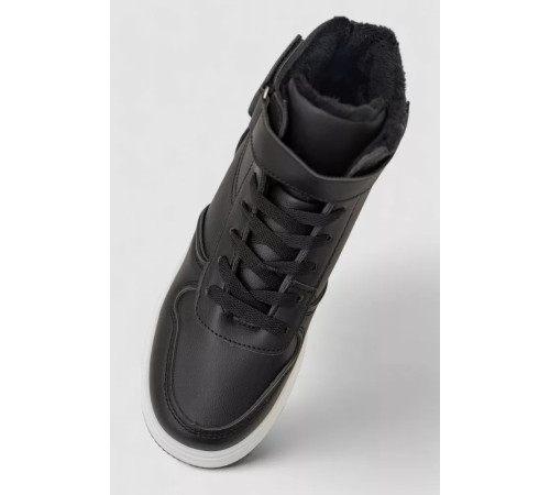 Кроссовки женские зимние на меху, цвет черно-белый, 248RAM04