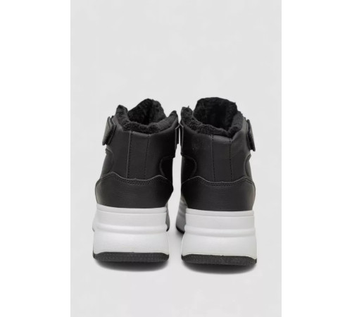 Кроссовки женские зимние на меху, цвет черно-белый, 248RAM04