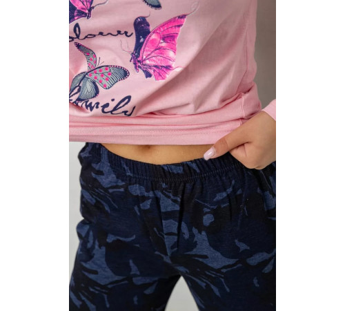 Піжама жіноча, колір рожевий, 243R1050