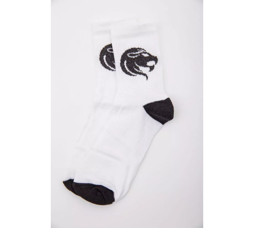 Жіночі білі шкарпетки, з принтом, 167R520-1