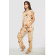 Піжама жіноча з принтом, колір бежевий, 243R6018-P31