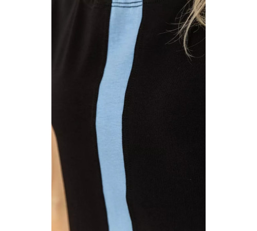 Женская майка повседневная, цвет черно-голубой, 102R338