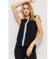 Женская майка повседневная, цвет черно-голубой, 102R338