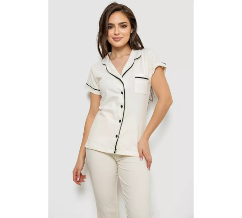 Піжама жіноча, колір молочний, 243R19002