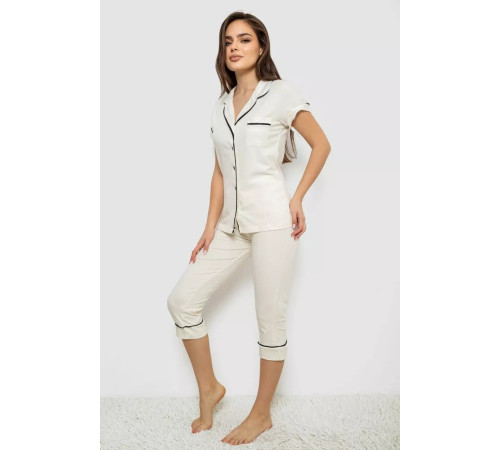 Піжама жіноча, колір молочний, 243R19002
