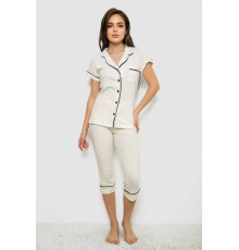 Піжама жіноча, колір молочний, 243R19002
