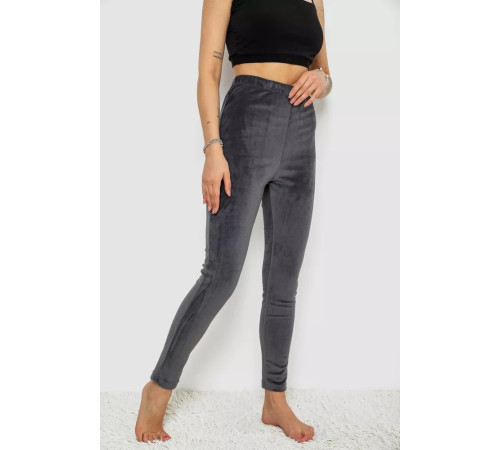 Лосины велюровые утепленные, цвет серый, 238R58643