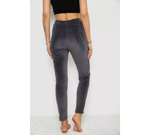 Лосины велюровые утепленные, цвет серый, 238R58643