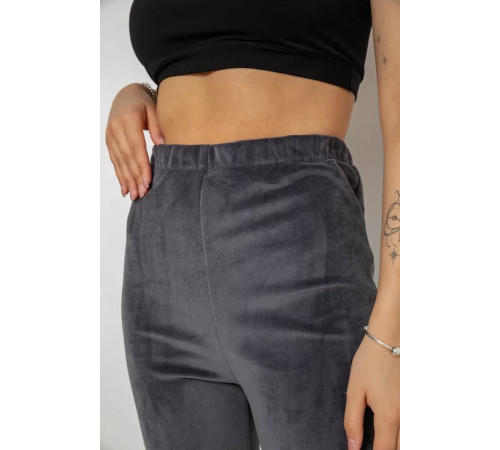 Лосины велюровые утепленные, цвет серый, 238R58643