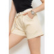 Шорты женские с ремнем, цвет светло-бежевый, 214R639.