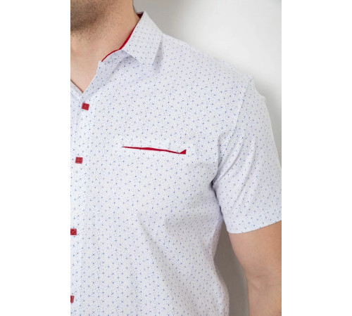 Рубашка мужская с принтом, цвет белый, 214R7332