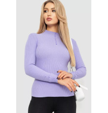 Водолазка женская в рубчик, цвет сиреневый, 204R044