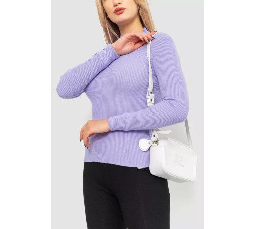 Водолазка женская в рубчик, цвет сиреневый, 204R044