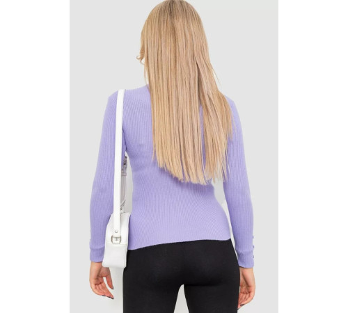 Водолазка женская в рубчик, цвет сиреневый, 204R044