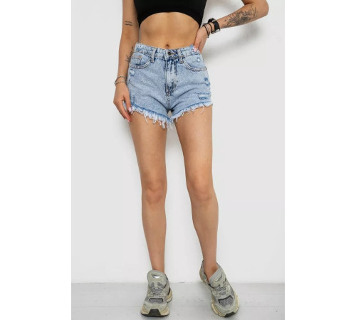 Шорты женские, цвет голубой, 182R13681