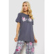 Піжама жіноча з принтом, колір сірий, 243R10367