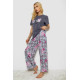 Піжама жіноча з принтом, колір сірий, 243R10367