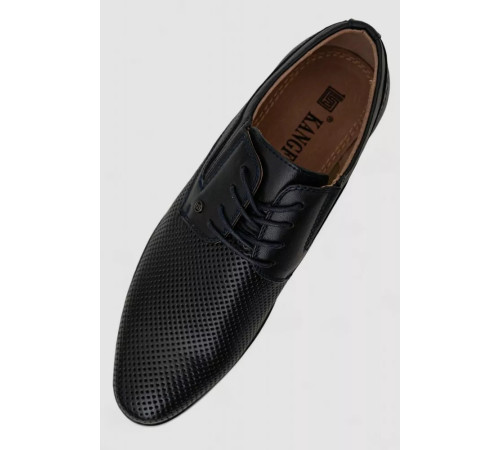 Туфлі чоловічі з перфорацією, колір темно-синій, 243RC1593