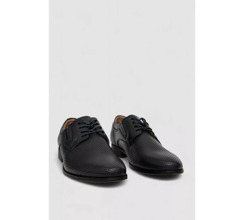 Туфлі чоловічі з перфорацією, колір темно-синій, 243RC1593