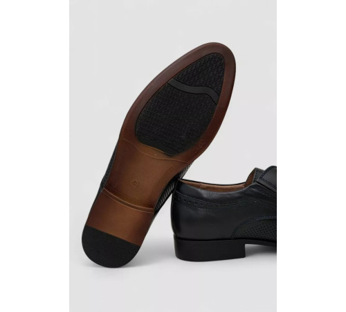 Туфлі чоловічі з перфорацією, колір темно-синій, 243RC1593