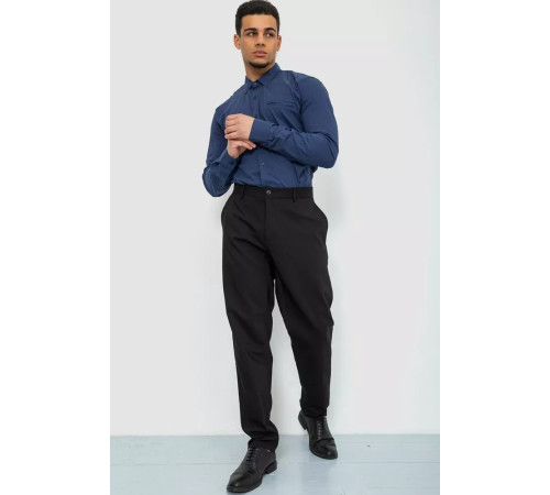 Рубашка мужская классическая, цвет темно-синий, 244R31-56-302.