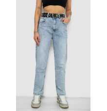 Джинси жіночі MOM стрейч, колір блакитний, 244R00599