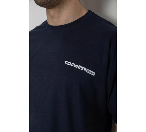 Футболка чоловіча з принтом, колір темно-синій, 244R2127