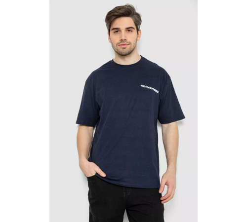 Футболка чоловіча з принтом, колір темно-синій, 244R2127