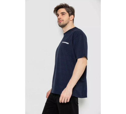 Футболка чоловіча з принтом, колір темно-синій, 244R2127