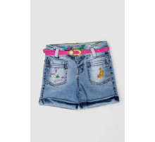 Шорти джинсові для дівчинки, колір синій, 247R1210-1