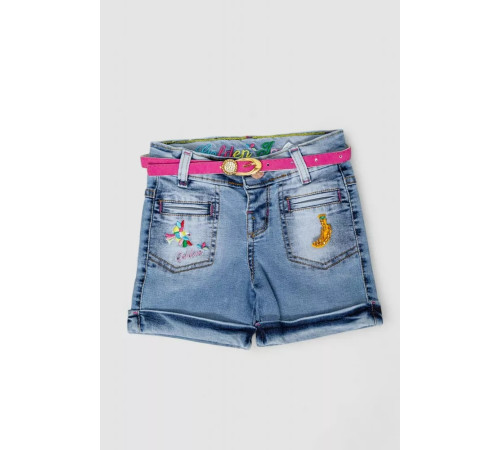 Джинсовые шорты для девочки, цвет синий, 247R1210-1