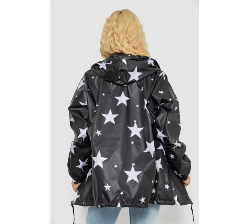 Вітровка жіноча з капюшоном, колір чорний, 238R102-4
