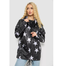 Вітровка жіноча з капюшоном, колір чорний, 238R102-4