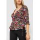 Блуза з квітковим принтом, колір різнобарвний, 244R072