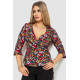 Блуза з квітковим принтом, колір різнобарвний, 244R072